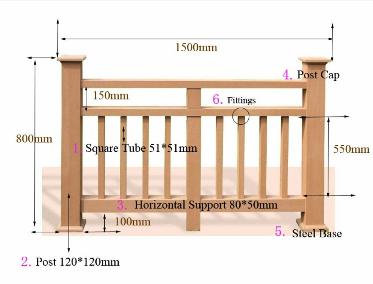 Hk Railing Size Composite Hand Rail and Balustrades – Parker Newman | Building Supplies