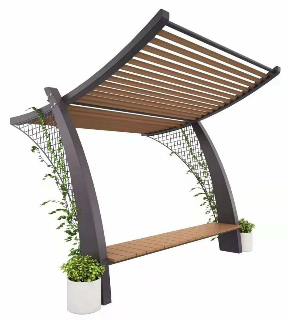 Outdoor Composite Pergola Bench