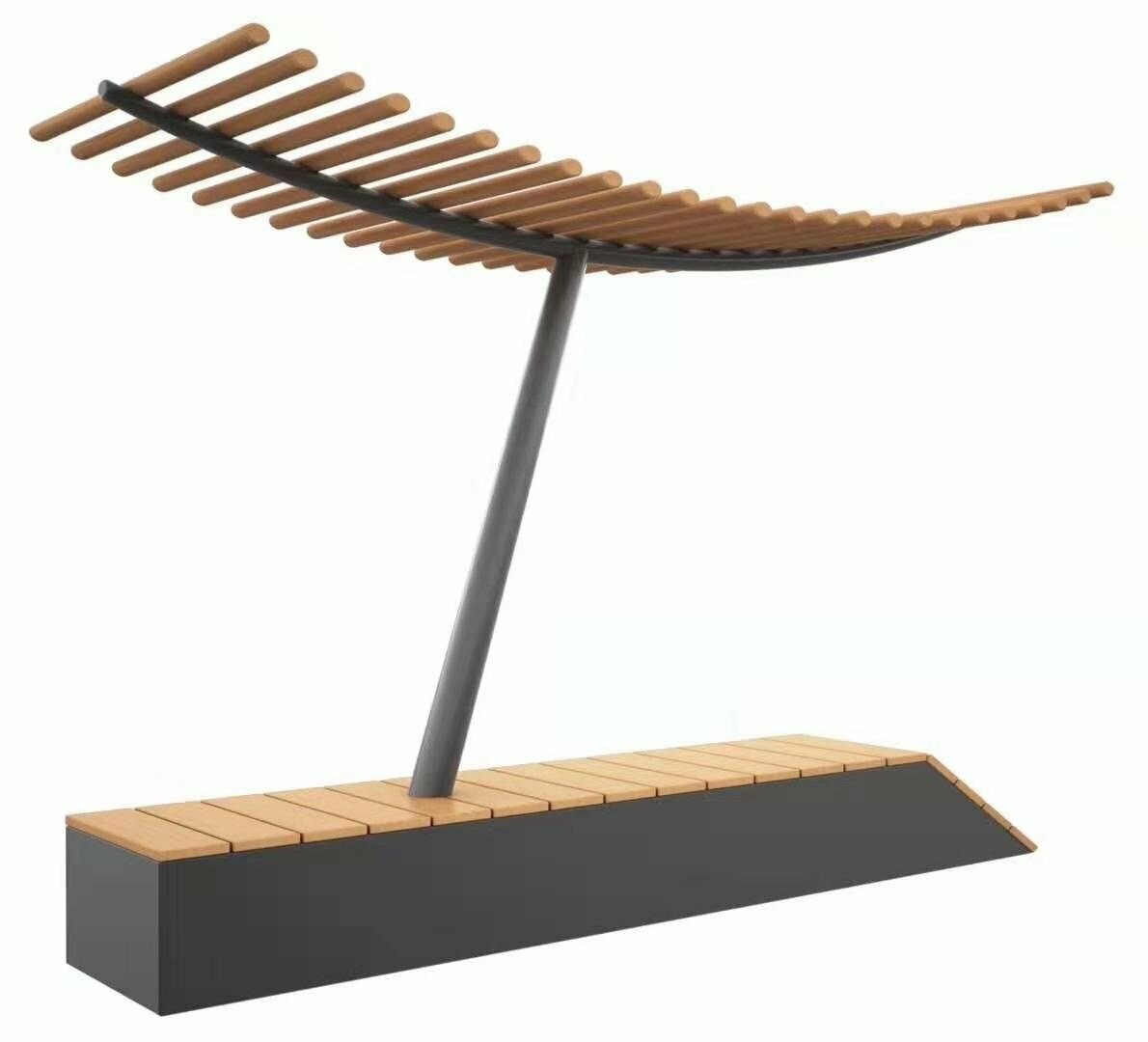 Outdoor Composite Wave Bench – Parker Newman | Building Supplies