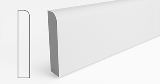 Silktrim skirting board and architrave, Rounded One Edger MDF moulding