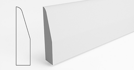 Silktrim skirting board and architrave, Splayed and round MDF moulding