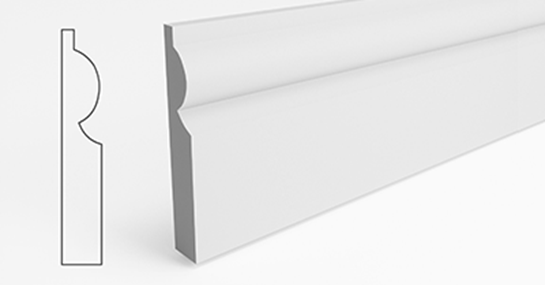 Silktrim skirting board and architrave, Torus MDF moulding